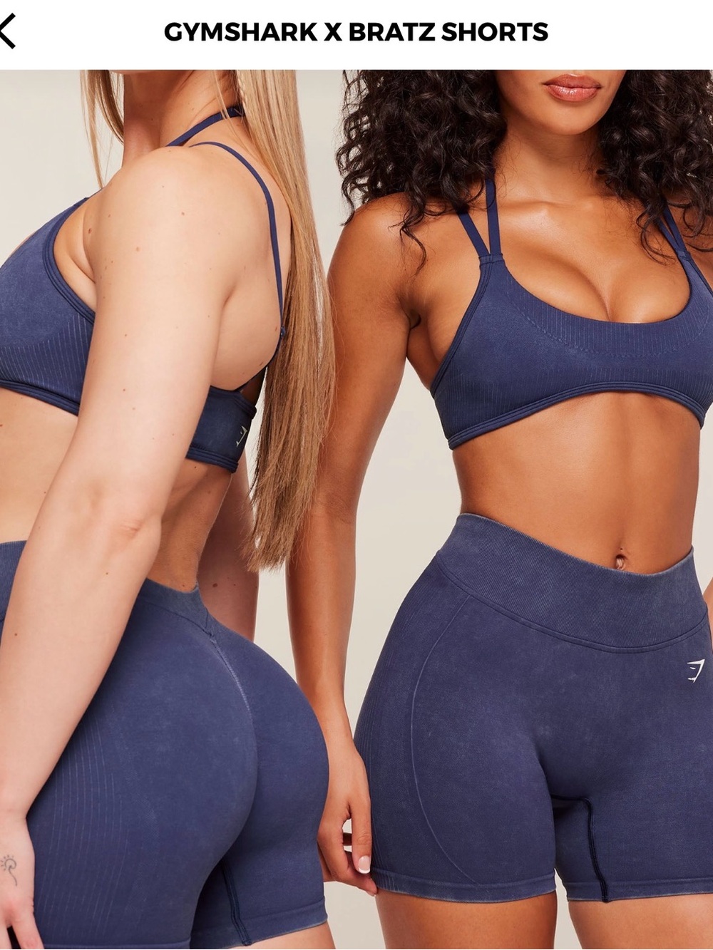 Gymshark Bratz Collab Sports Bra & Shorts Set - indigo